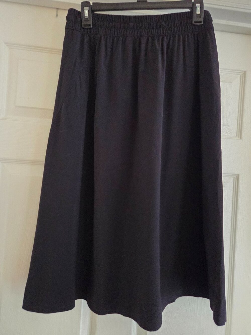 Athleta Black Drawstring A-Line Skirt Size 10 - Picture 2 of 8